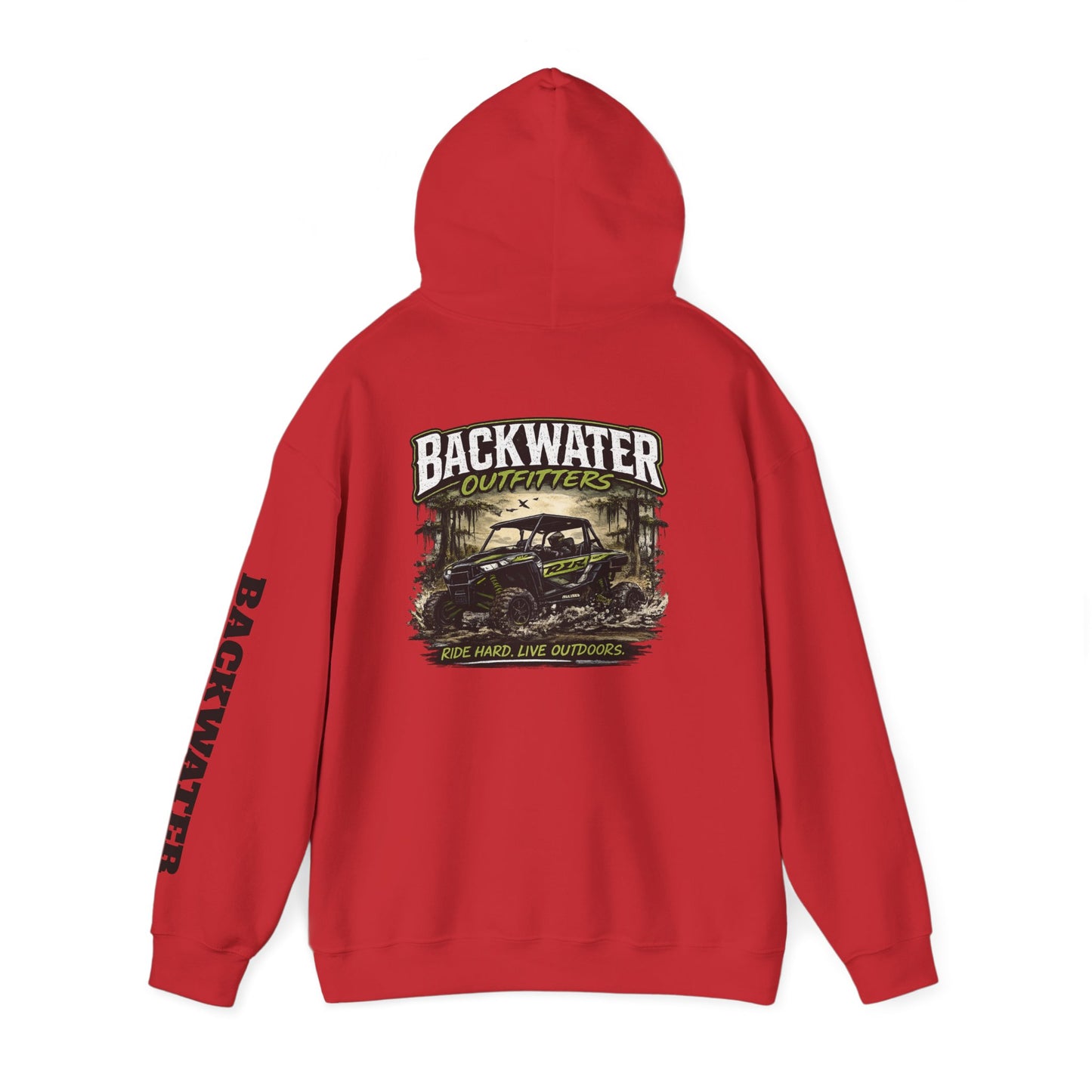 Backwater Outfitters Hoodie — Outdoor Off-Road Graphic Pullover