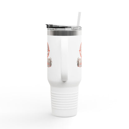 James Luker Backwater Hunting Logo 40oz Insulated Travel Mug Printify