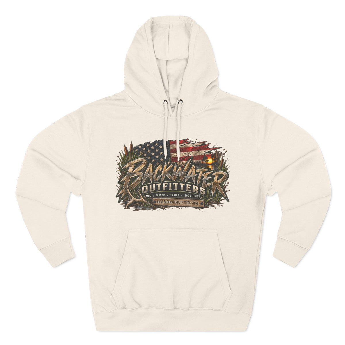 Backwater Outfitters Off-Road Hoodie — American Flag & UTV Graphic Printify