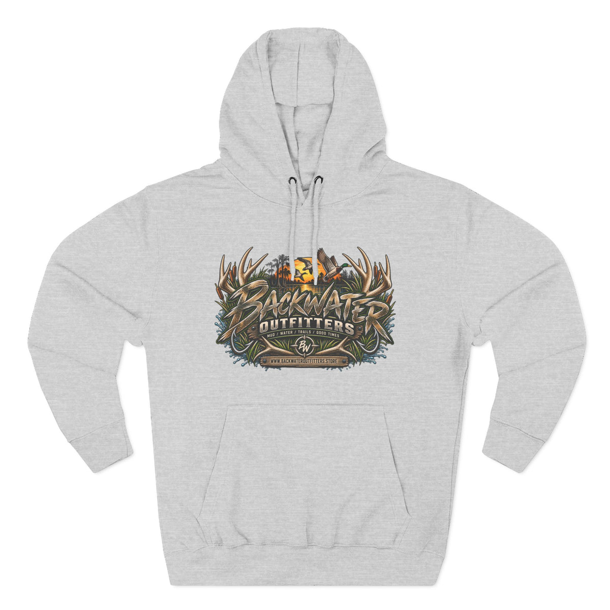 Backwater Outfitters Hoodie — Off‑Road Adventure Fleece Pullover