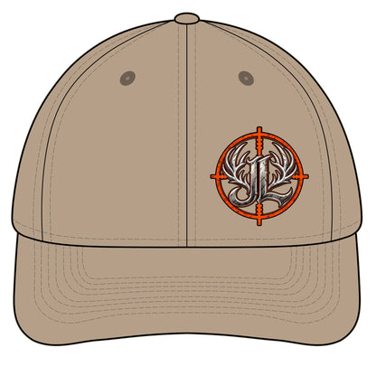 James Luker Camouflage Hunting Cap — Pro Series with Target Logo Printify