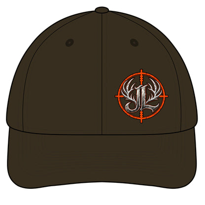 James Luker Camouflage Hunting Cap — Pro Series with Target Logo Printify