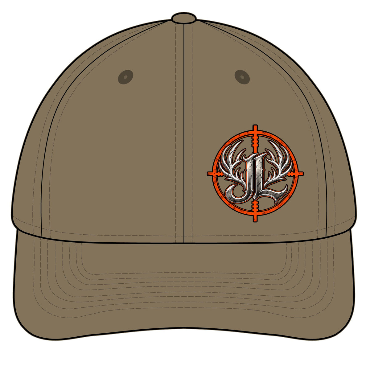 James Luker Camouflage Hunting Cap — Pro Series with Target Logo Printify