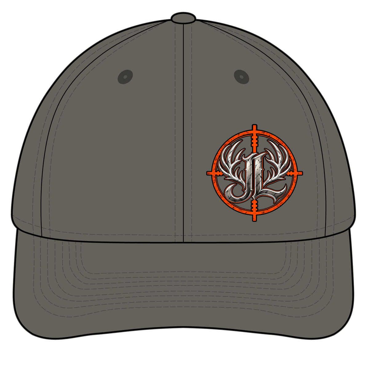 James Luker Camouflage Hunting Cap — Pro Series with Target Logo Printify