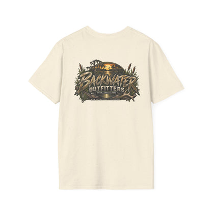 Backwater Outfitters T-Shirt – Sunset Marsh Fishing Tee Printify