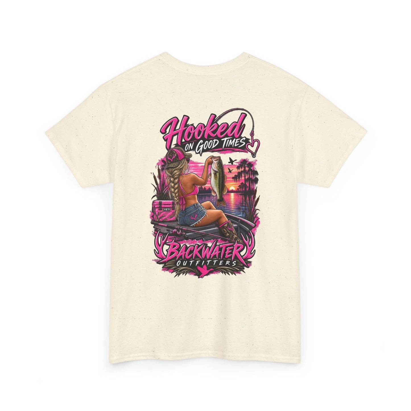 Backwater Outfitters "Hooked on Good Times" Graphic Tee