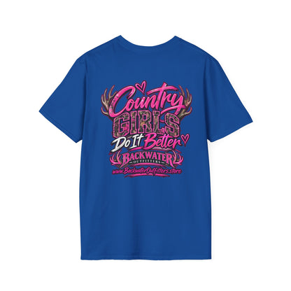 Women Country Girls Do It Better Backwater Graphic T-Shirt Printify
