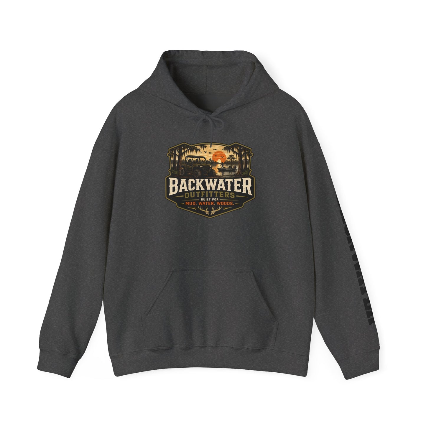 Backwater Outfitters Hoodie — Outdoor Off-Road Graphic Pullover