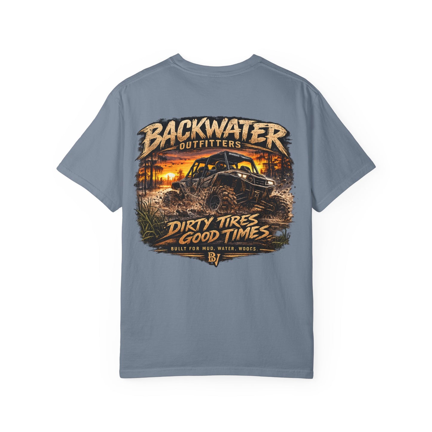 Backwater Outfitters "Dirty Tires, Good Times" T-Shirt