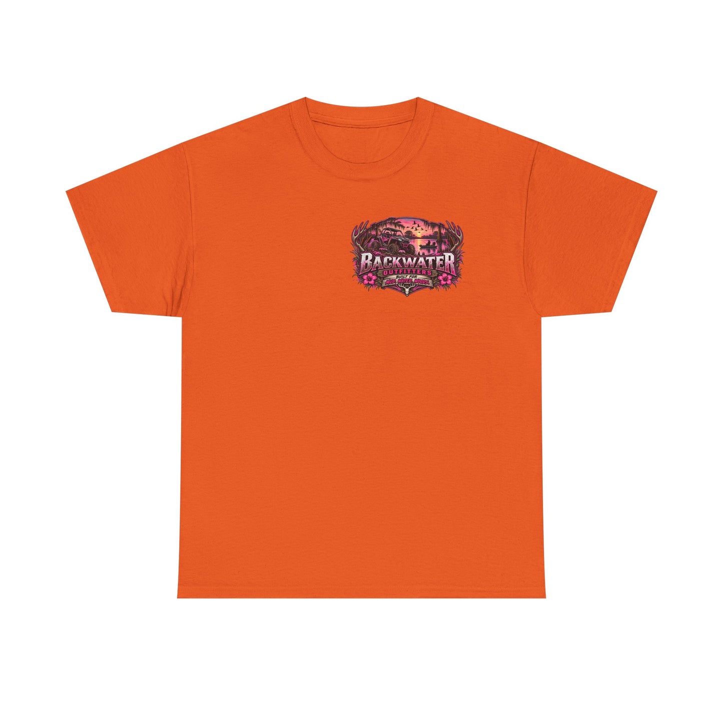 Backwater Outfitters Graphic Tee — "Fish Hunt Ride Repeat" Beach & Fishing Shirt