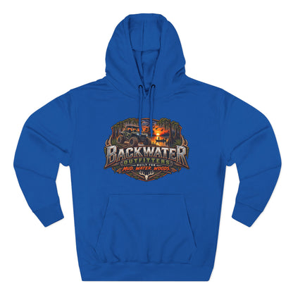 Backwater Outfitters Fishing Hoodie — "Master Baiter" Graphic Pullover