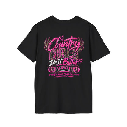 Women Country Girls Do It Better Backwater Graphic T-Shirt Printify