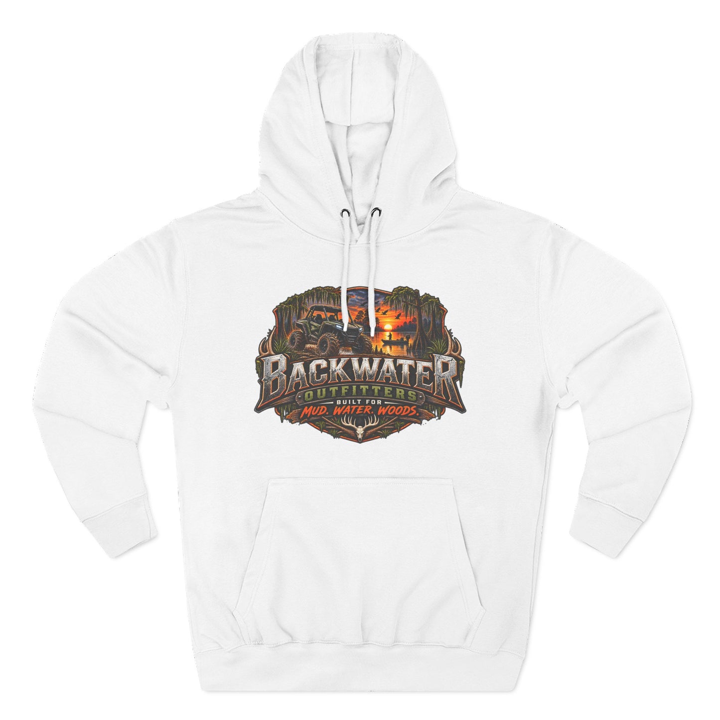 Backwater Outfitters Hoodie — 'Ride It • Hunt It • Fish It' Outdoor Pullover