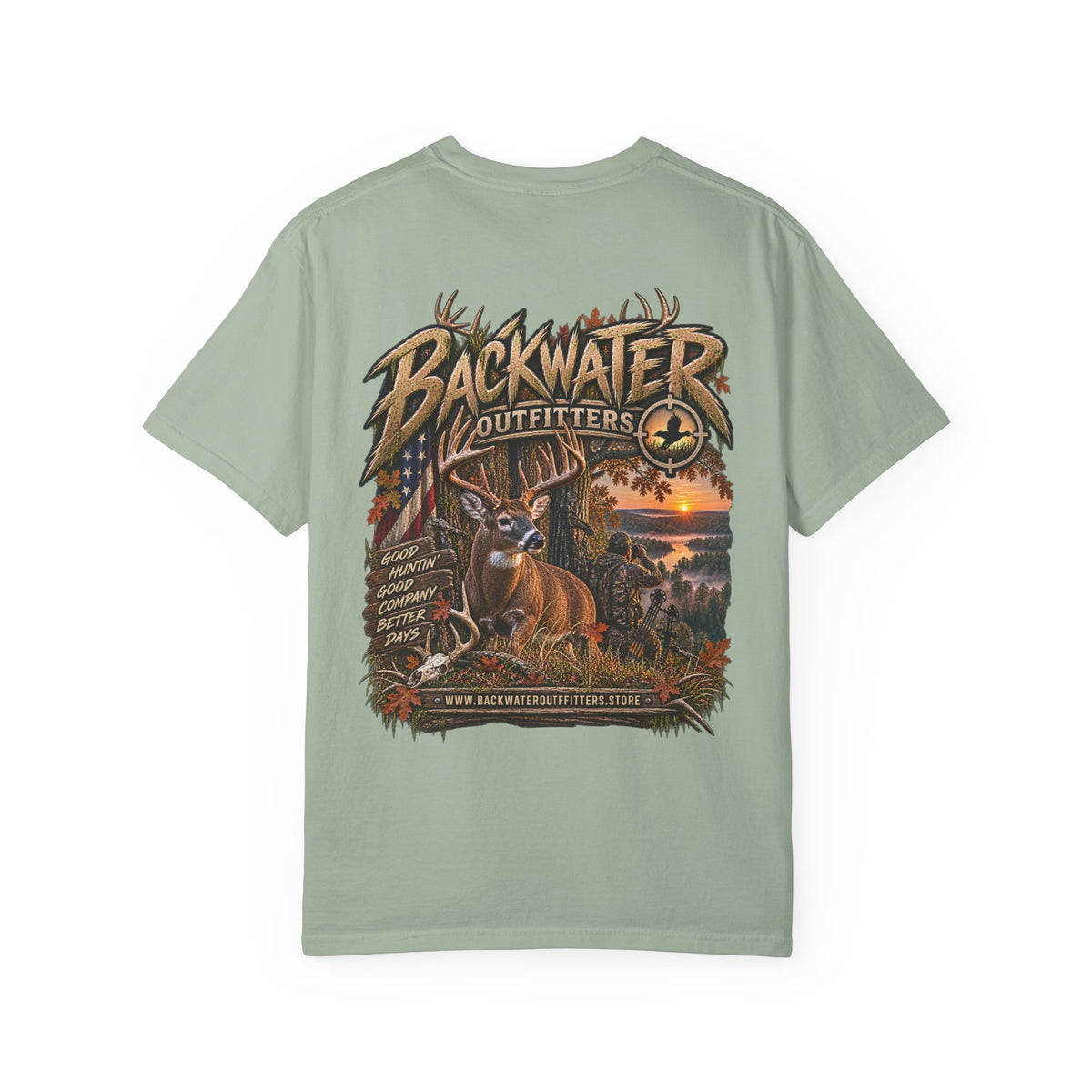 Backwater Outfitters Deer Graphic T-Shirt Printify