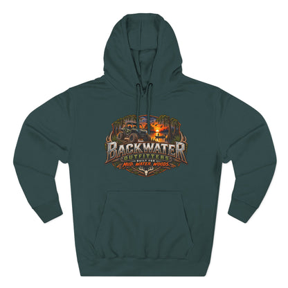 Backwater Outfitters Hoodie — Ride It, Hunt It, Fish It Graphic Pullover