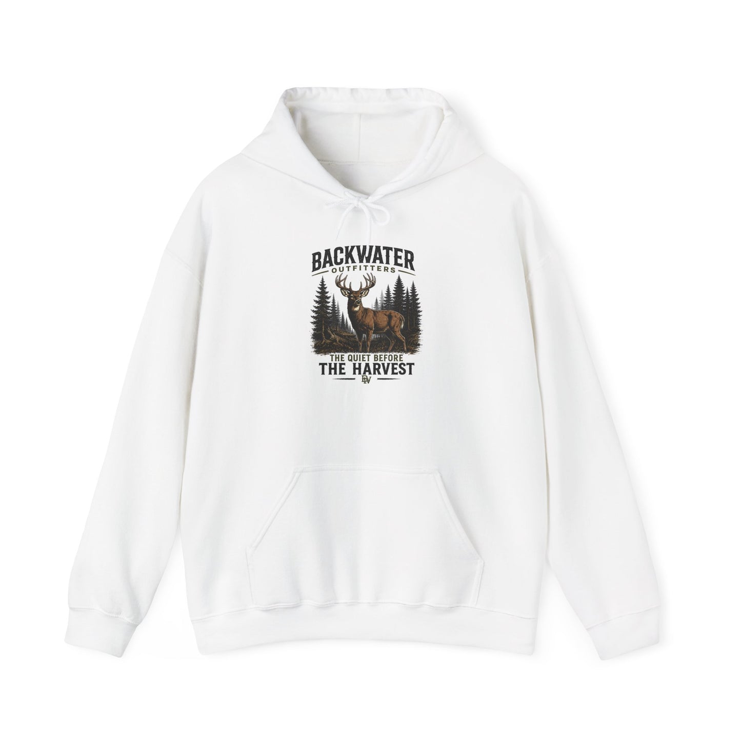 Deer Hunting Hoodie - "Backwater Outfitters: The Quiet Before The Harvest" Outdoor Pullover