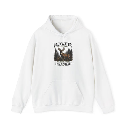 Deer Hunting Hoodie - "Backwater Outfitters: The Quiet Before The Harvest" Outdoor Pullover