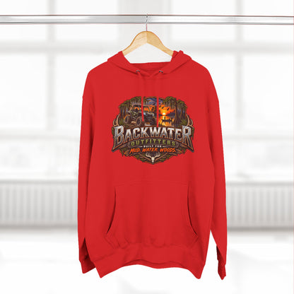 Backwater Outfitters Hoodie — Ride It, Hunt It, Fish It Graphic Pullover