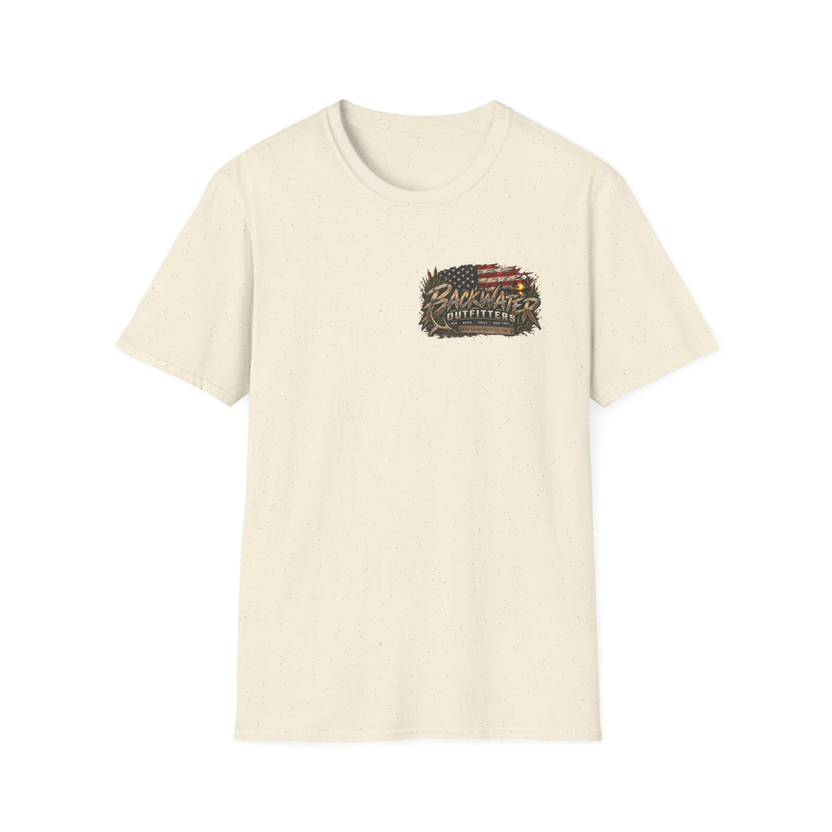 Simply Backwater Outfitters Flag Graphic T-Shirt — American Rustic Fishing Tee Printify