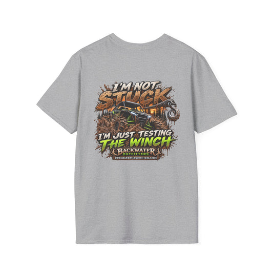 Buggy Off-Road T-Shirt — "I'm Not Stuck, I'm Just Testing the Winch" Truck & 4x4 Tee Printify