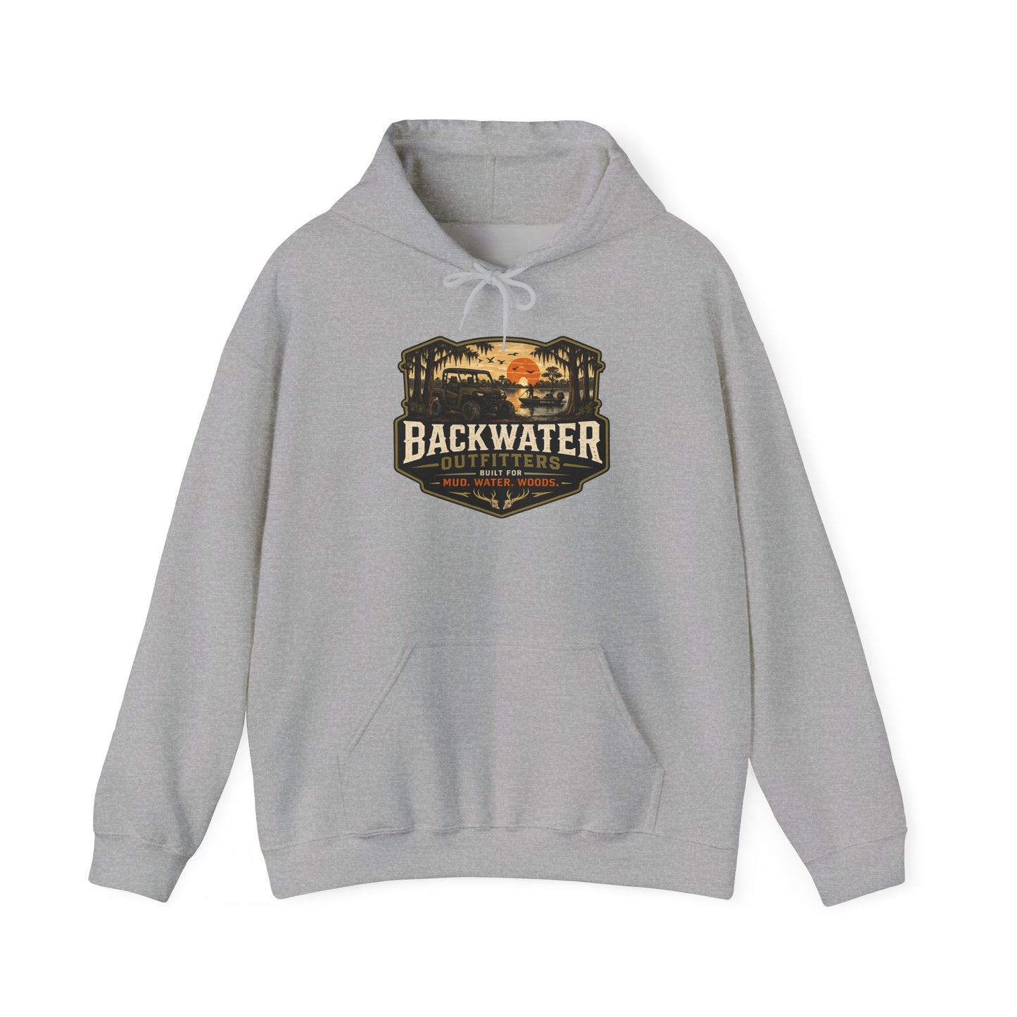 Backwater Outfitters Hoodie – "Can't Talk, I'm in a Stand Meeting" Hunting Hoodie