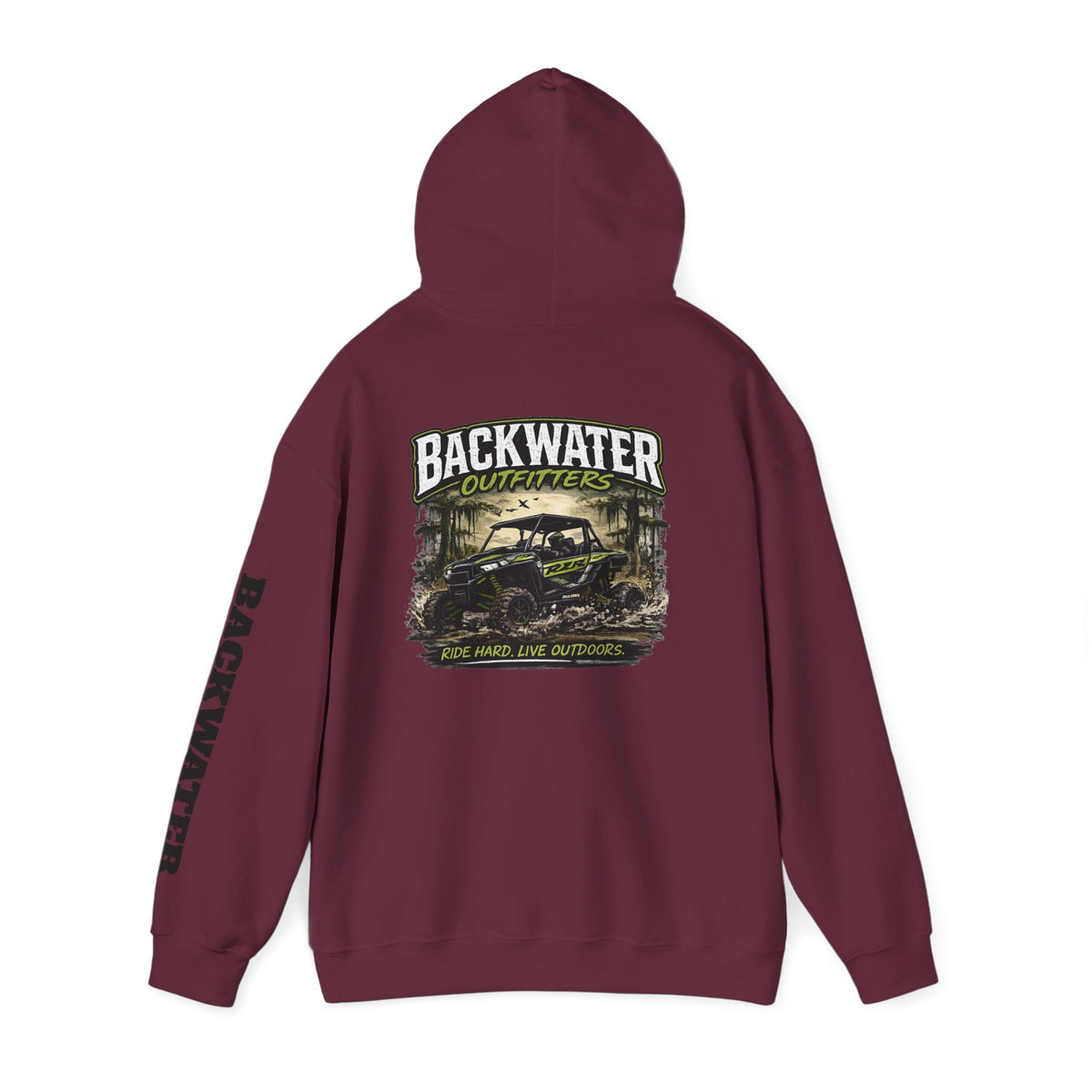 Backwater Outfitters Hoodie — Outdoor Off-Road Graphic Pullover Printify