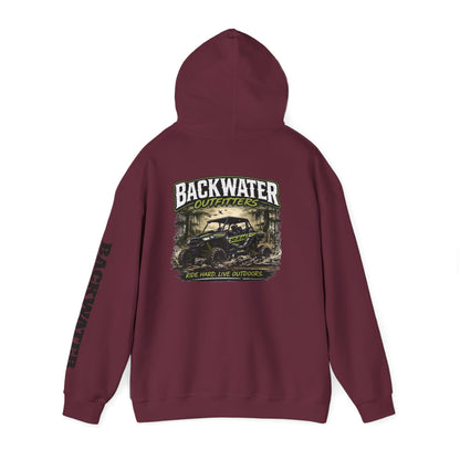 Backwater Outfitters Hoodie — Outdoor Off-Road Graphic Pullover Printify
