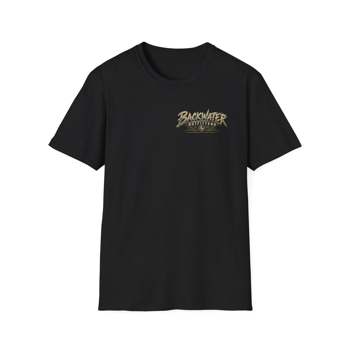 Backwater Outfitters T-Shirt – Sunset Marsh Fishing Tee Printify
