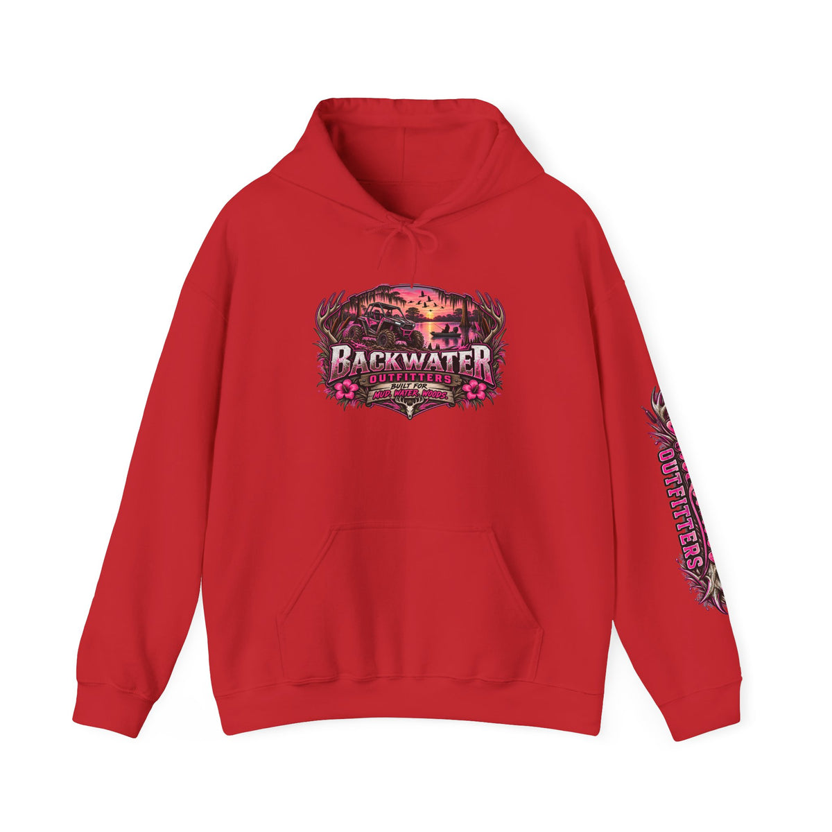 Backwater 'Wild At Heart' Hoodie – Outdoors Adventure Pullover Printify