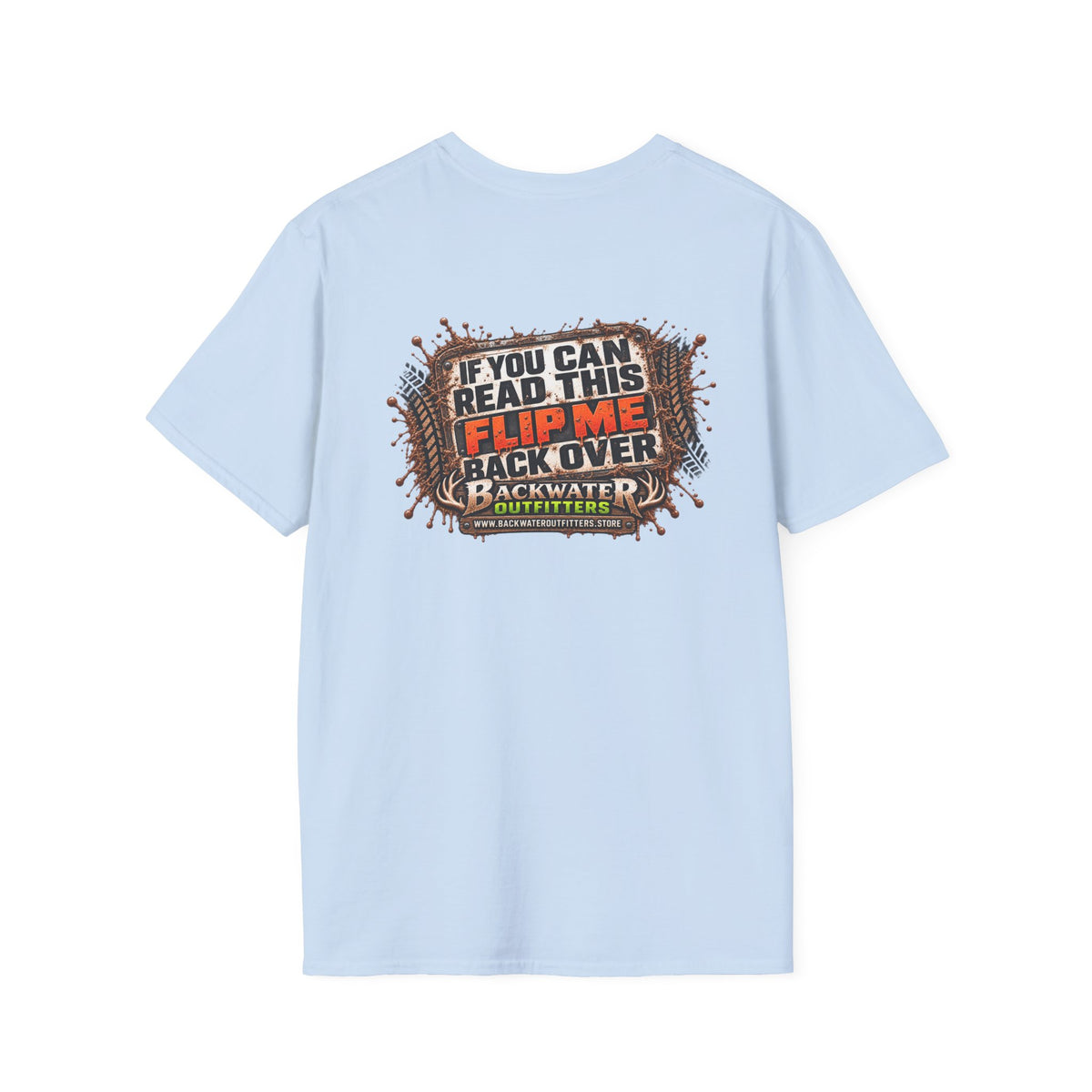 Buggy T-Shirt — 'If You Can Read This, Flip Me Back Over' Fishing Backwater Graphic Tee Printify