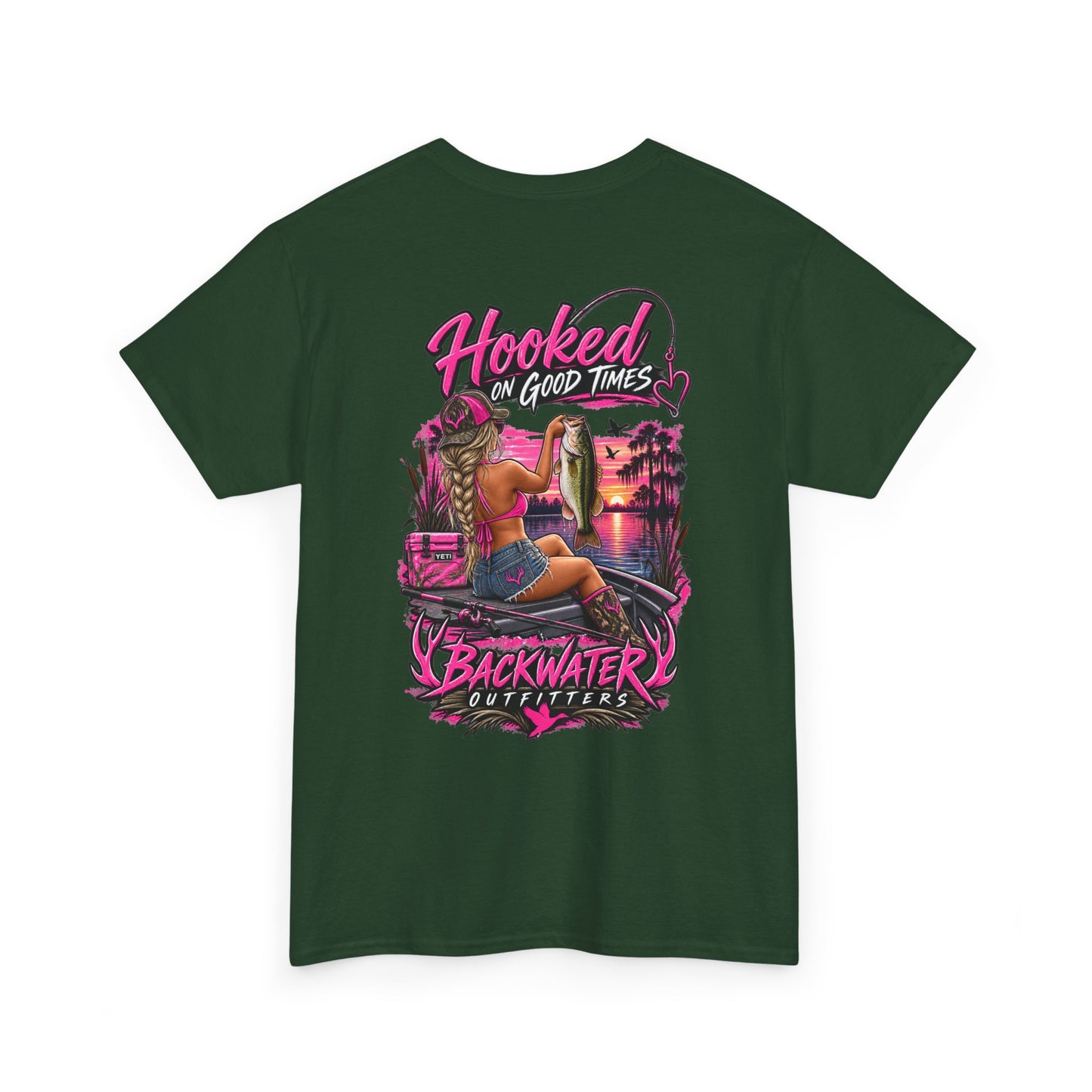 Backwater Outfitters "Hooked on Good Times" Graphic Tee