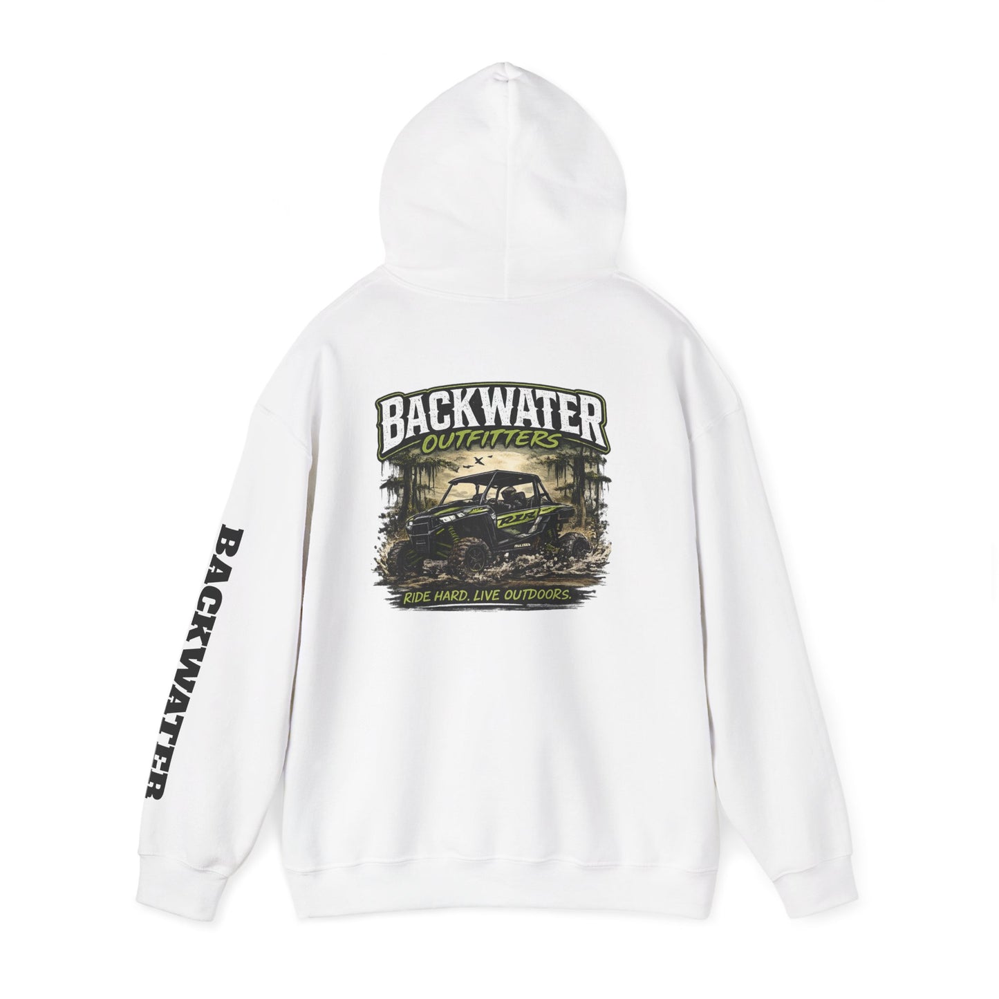 Backwater Outfitters Hoodie — Outdoor Off-Road Graphic Pullover