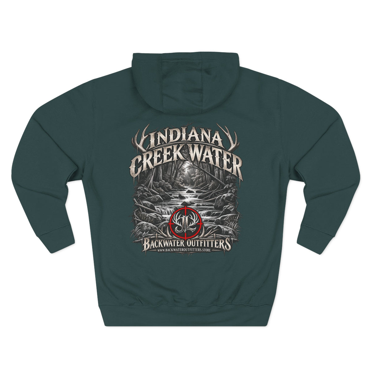 James Luker Indiana Creek Water Backwater Outfitters Hoodie Printify