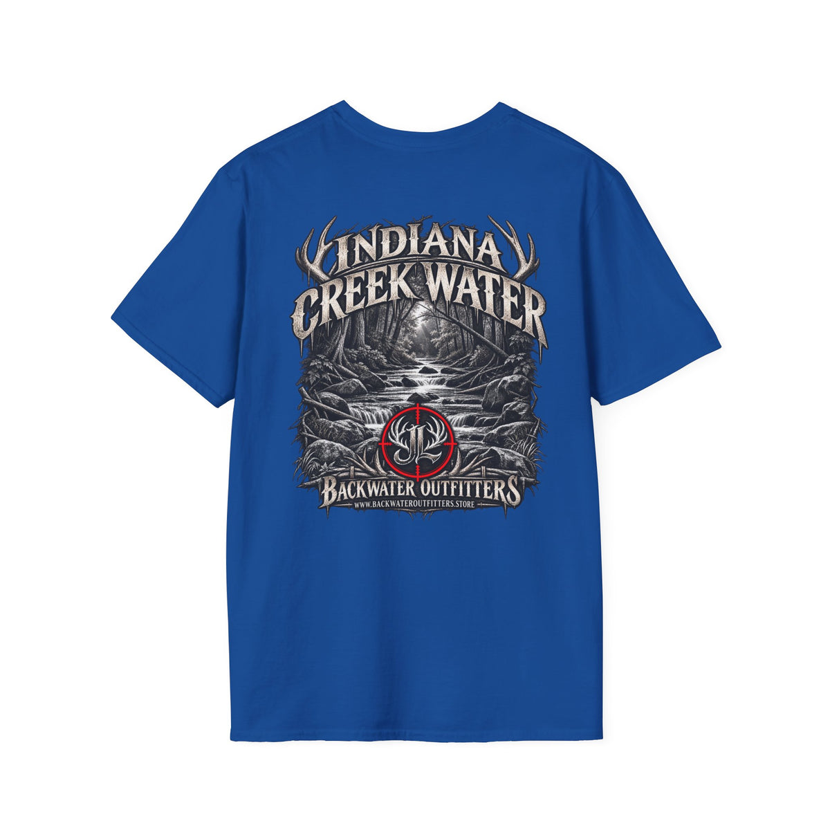 James Luker Indiana Creek Water Graphic T-Shirt — Backwater Outfitters Outdoor Tee Printify