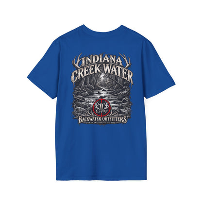 James Luker Indiana Creek Water Graphic T-Shirt — Backwater Outfitters Outdoor Tee Printify