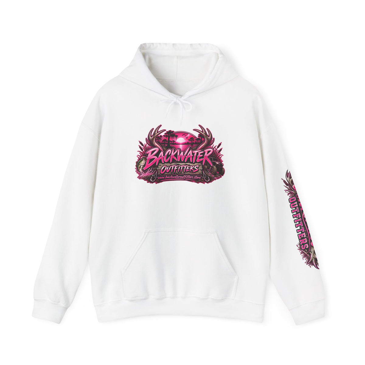 Girl Backwater Outfitters "Mud Looks Better Pink" Hoodie Printify