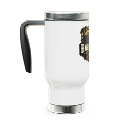 Backwater Outfitters 14oz Travel Mug with Handle – Outdoor Fishing & Hunting Tumbler