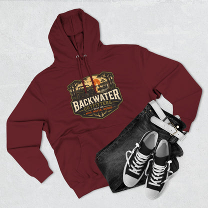 Backwater Outfitters Fishing Hoodie — “My Retirement Plan Has a Trolling Motor” Graphic