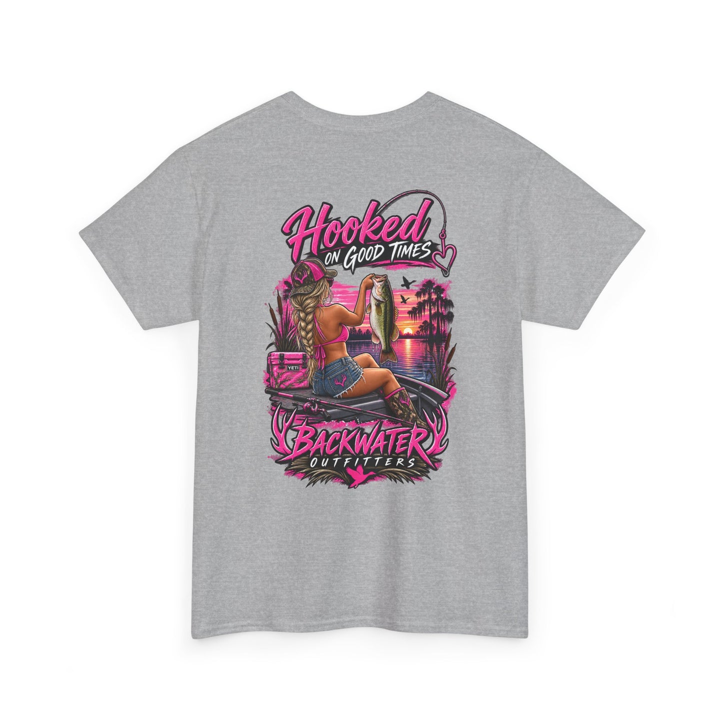 Backwater Outfitters "Hooked on Good Times" Graphic Tee