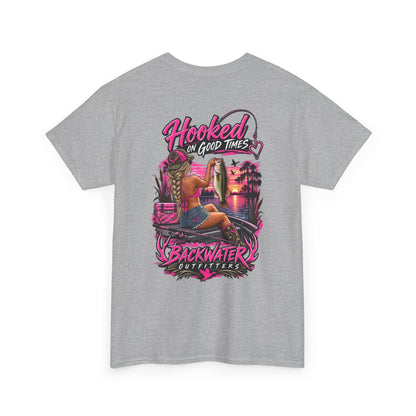 Backwater Outfitters "Hooked on Good Times" Graphic Tee