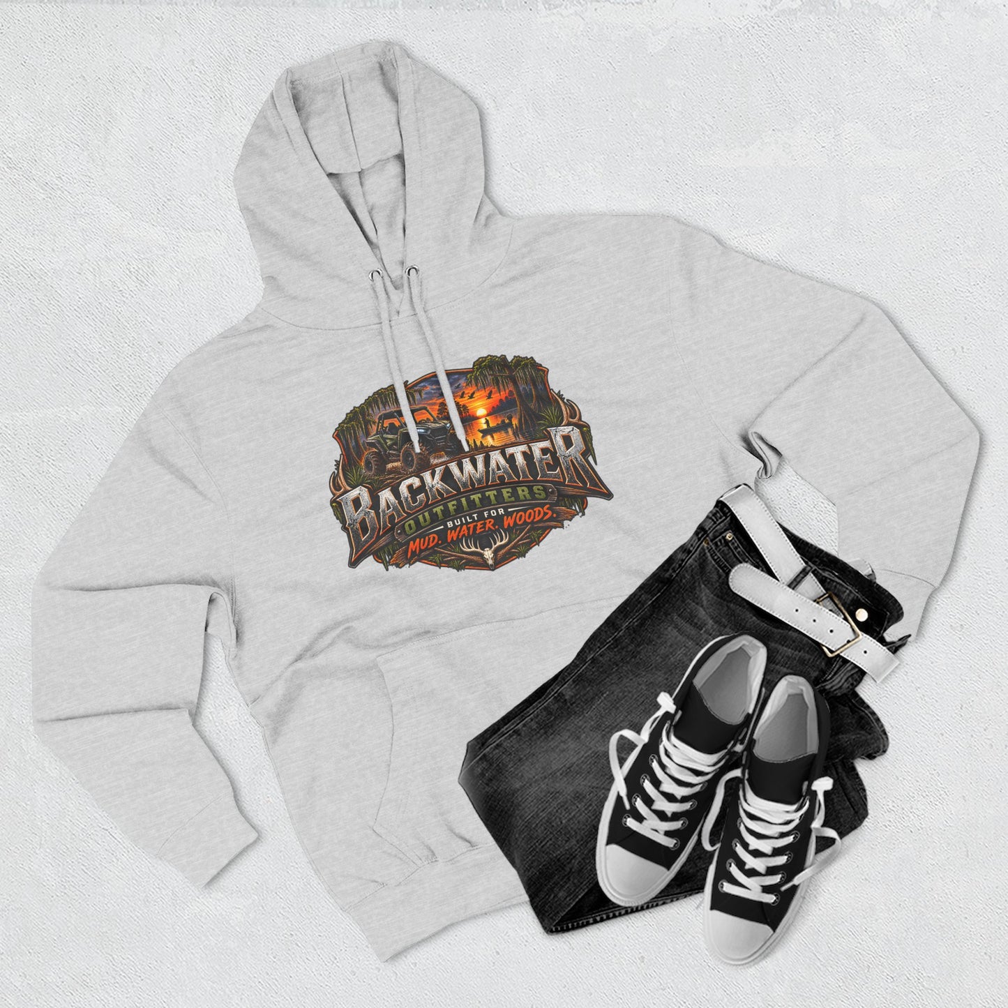 Backwater Outfitters Mud Bogging Hoodie — “If You Can Read This… Send It” Off-Road Pullover