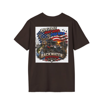 Patriotic Trailblazer T-Shirt — American Flag Motorcycle Graphic