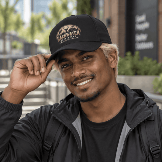 Backwater Outfitters Low Profile Baseball Cap — Vintage Deer Logo Hat