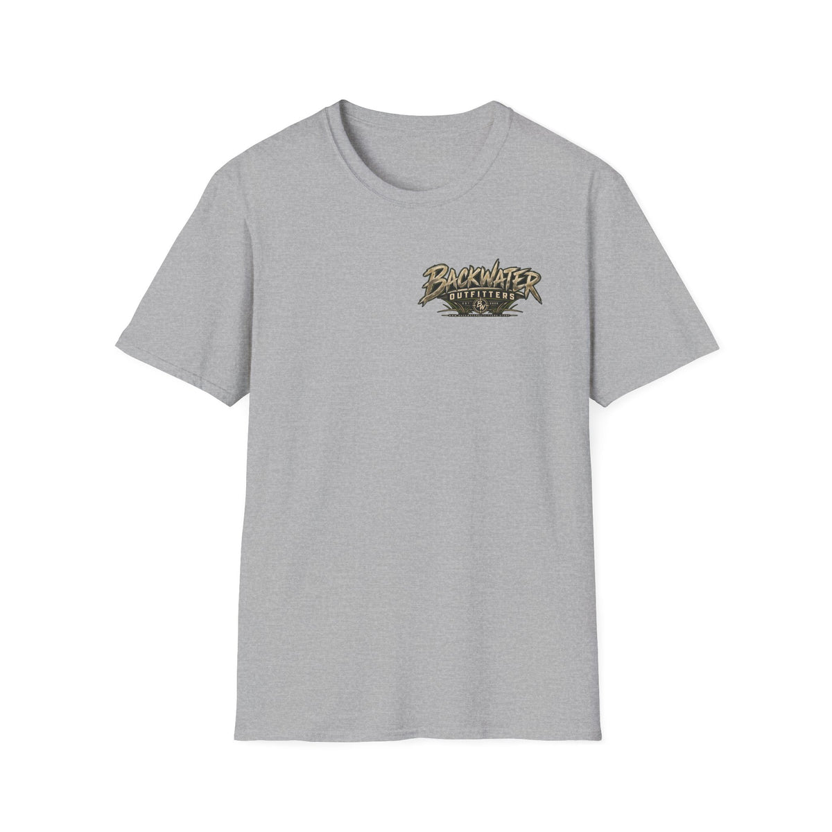 Backwater Outfitters T-Shirt – Sunset Marsh Fishing Tee Printify