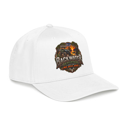Backwater Outfitters Camping Cap — Retro Outdoor Fishing Hat Printify