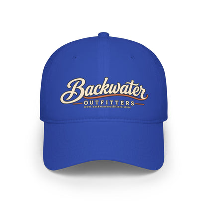 Backwater Outfitters Low Profile Baseball Cap – Retro Script Outdoor Hat