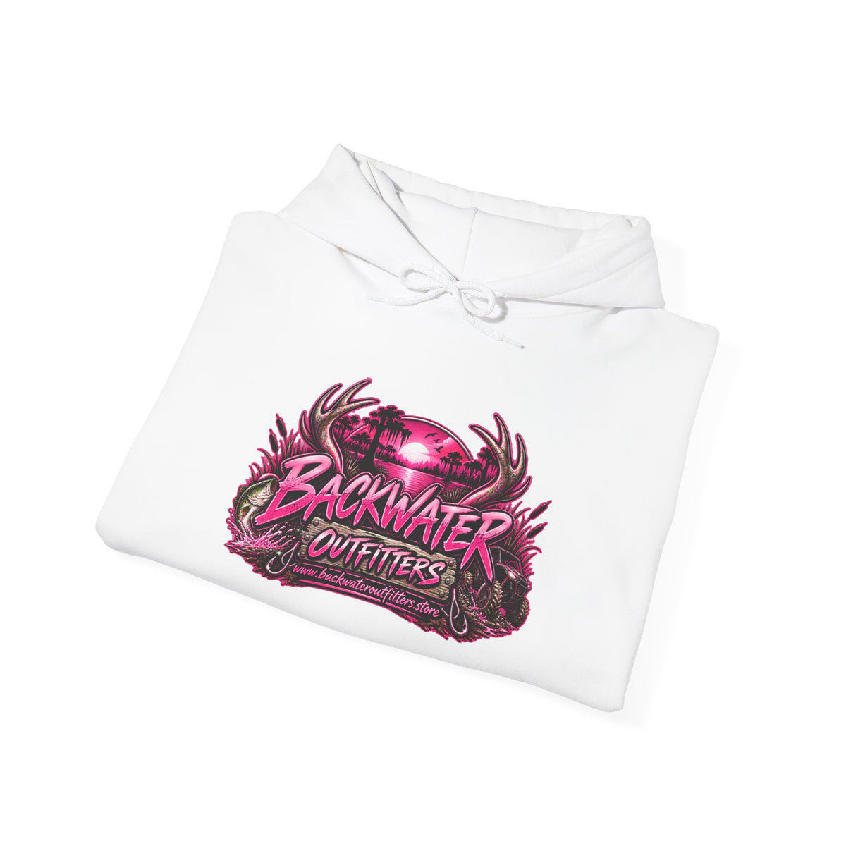Girl Backwater Outfitters "Mud Looks Better Pink" Hoodie Printify