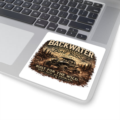 Backwater Outfitters Trail Boss Sticker — Built for the Wild UTV Off-Road Square Sticker