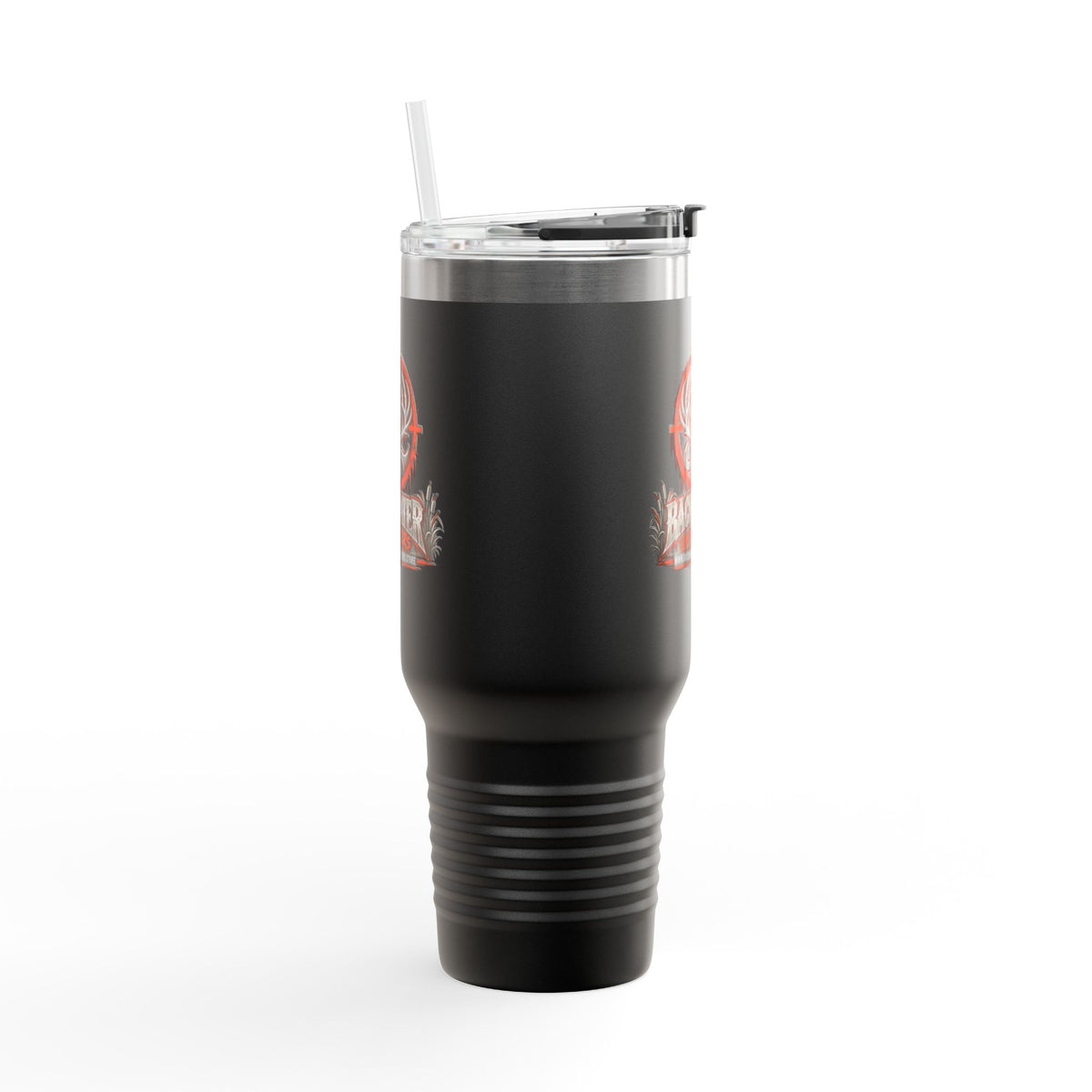 James Luker Backwater Hunting Logo 40oz Insulated Travel Mug Printify