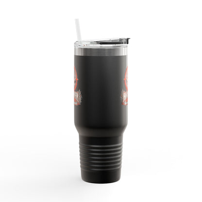 James Luker Backwater Hunting Logo 40oz Insulated Travel Mug Printify